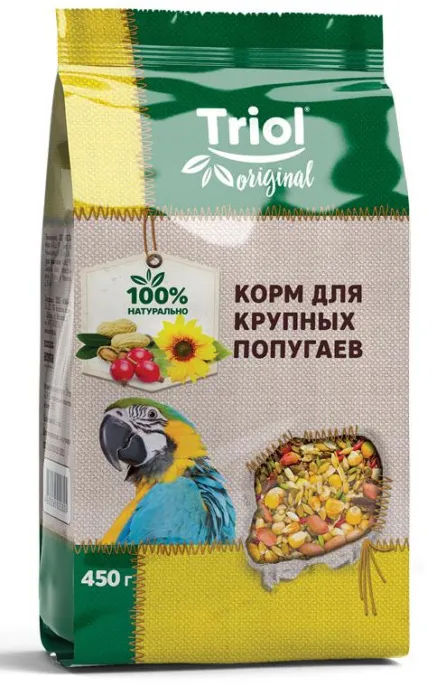 Triol Origina Корм для крупных попугаев, 450 г