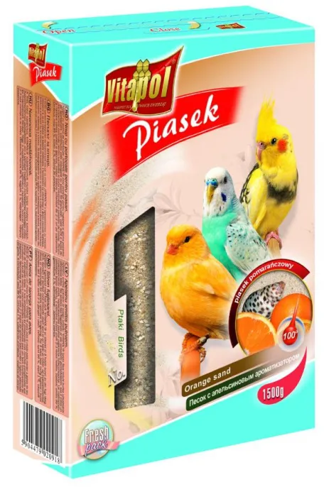 Vitapol Песок апельсиновый для птиц, 1,5 кг для птиц