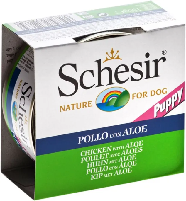 Schesir Puppy Chicken (Цыпленок, алоэ) для собак