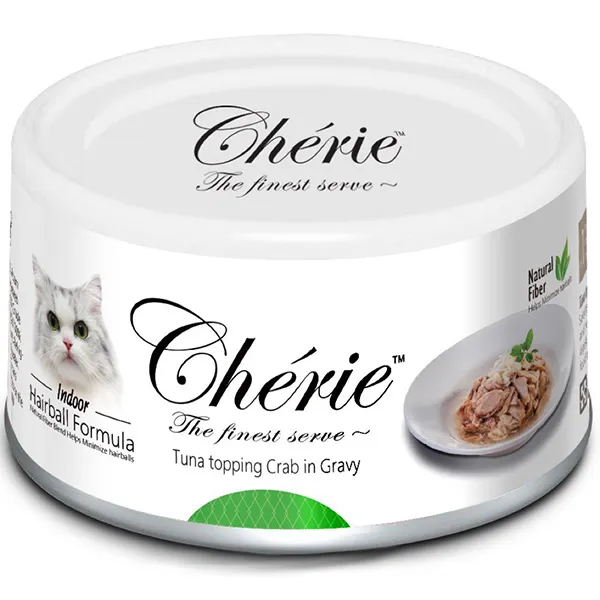 Cherie Hairball (Тунец, мясо краба в подливе) для кошек