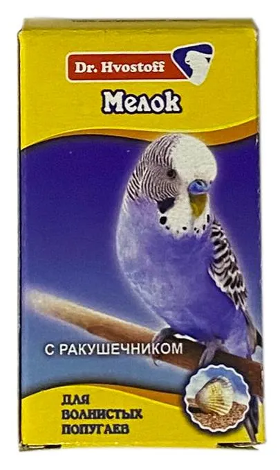 Dr.Hvostoff Мел для волнистых попугаев с ракушечником для птиц