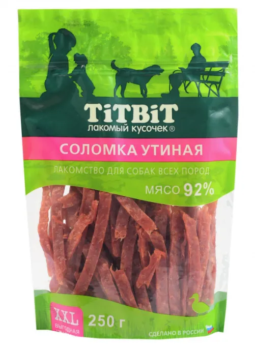 ТИТБИТ Соломка утиная XXL для собак