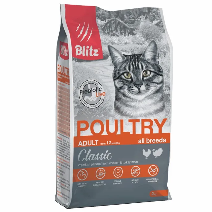 BLITZ Classic Adult Cat (Домашняя птица), 2 кг