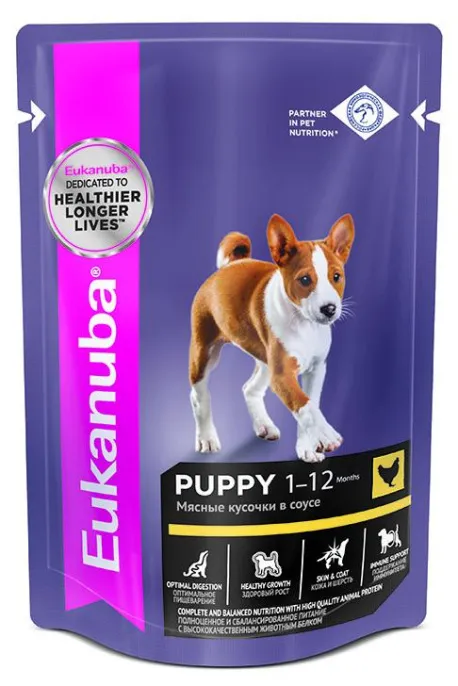 Eukanuba Puppy All Breed (Курица в соусе) для собак