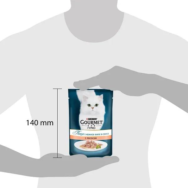 Консервы Gourmet Перл Нежное филе в соусе с лососем для кошек