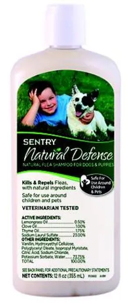 Sentry Natural Defense Шампунь от блох и клещей для собак