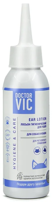 Лосьон Doctor VIC гигиенический для ушей для собак для кошек