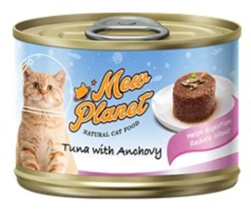 Mew Planet Паштет из свежего тунца с анчоусами для кошек