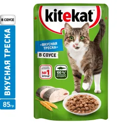 Kitekat с рыбой (кусочки в соусе)
