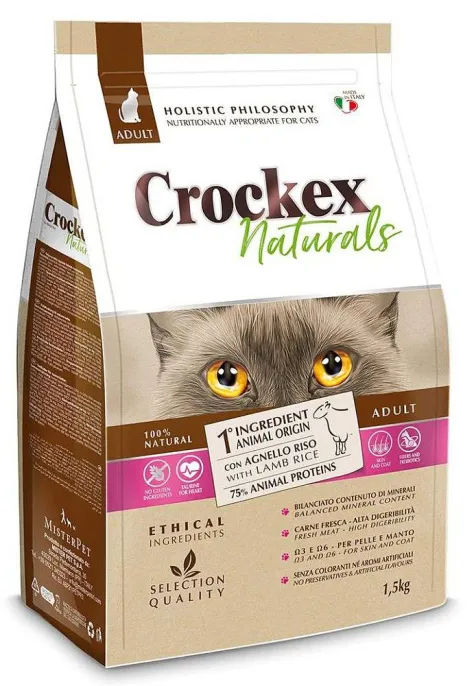 Crockex Natural Adult (Ягненок, рис), 1,5 кг