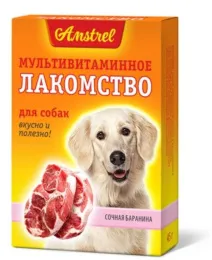 Amstrel Лакомство для собак "Сочная баранина", 45 г