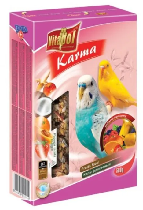Vitapol "Karma" Фруктовый корм для волнистых попугаев, 500 г