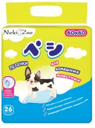 NekiZoo Однораз. впитывающие пеленки, 60х60 см для собак