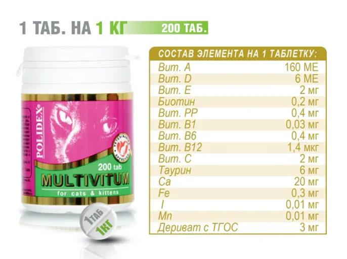 Polidex Multivitum Cats для кошек
