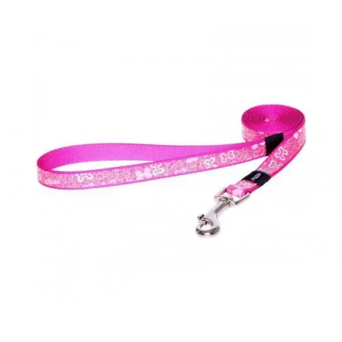 Удлиненный поводок Rogz Lapz Trendy Pink Bones для собак