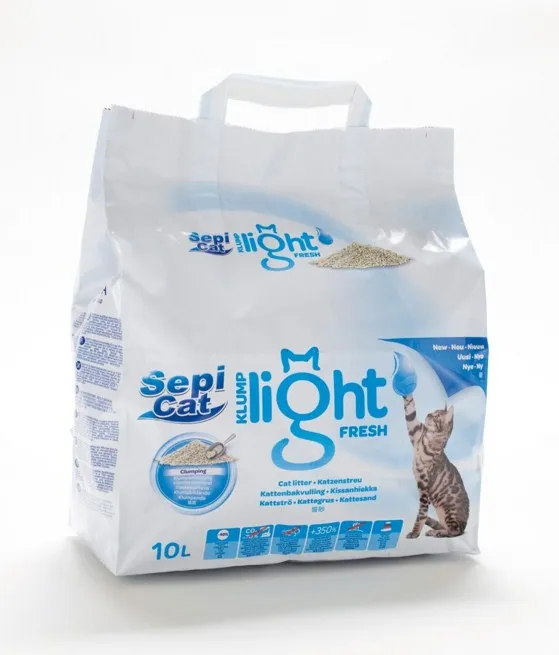 Наполнитель ультракомкующийся Sepicat Klump Light Fresh 10 л для кошек