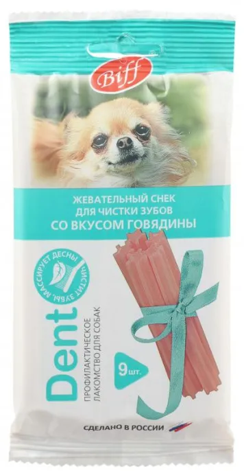 ТИТБИТ Жевательный снек DENT со вкусом говядины для собак