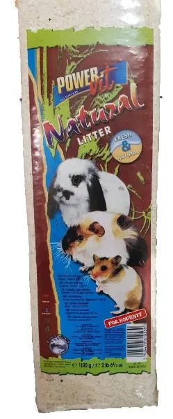 Power Vit Опилки Natural Litter, 1100 г для грызунов
