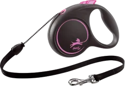 Поводок-рулетка "Flexi" "Black Design" S, трос для собак