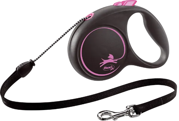Поводок-рулетка "Flexi" "Black Design" М, трос для собак