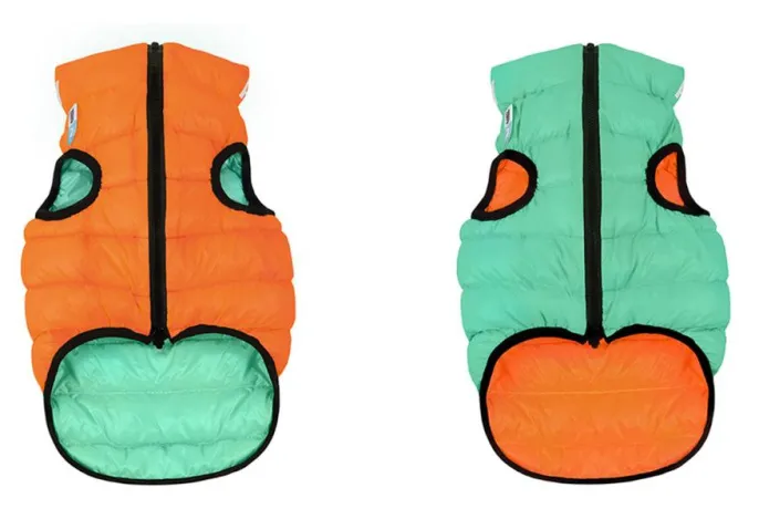 Airy Vest Lumi Курточка двухсторонняя, оранжево-салатовая для собак