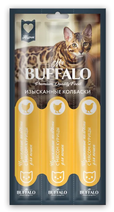 Mr. Buffalo Колбаски с мясом курицы для кошек