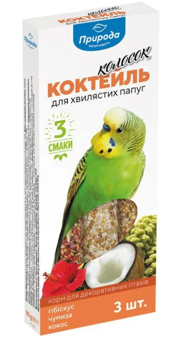 Природа Коктейль Колосок (гибискус, чумиза, кокос) для птиц