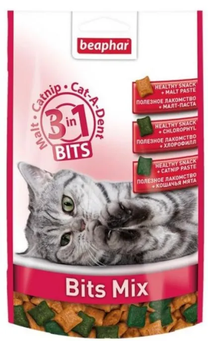 Лакомство Beaphar Bits Mix 3in1, 150 г для кошек