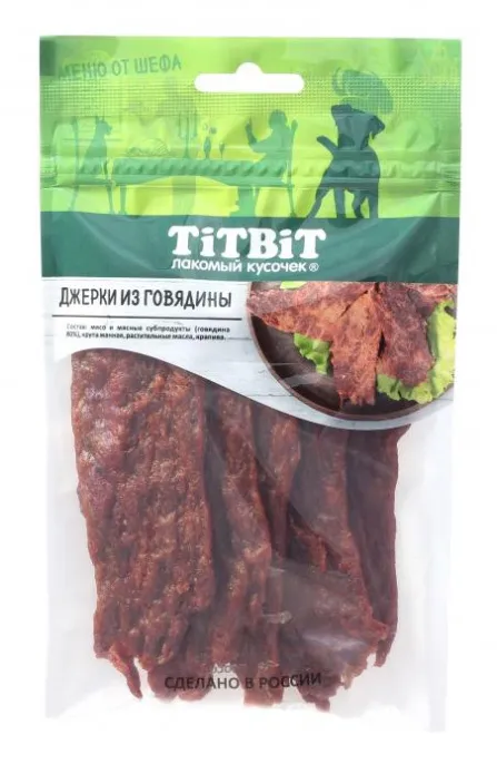 ТИТБИТ Джерки мясные из говядины для собак