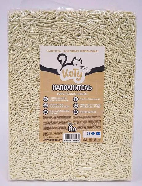 КОТУ Наполнитель TOFU Молочный для кошек