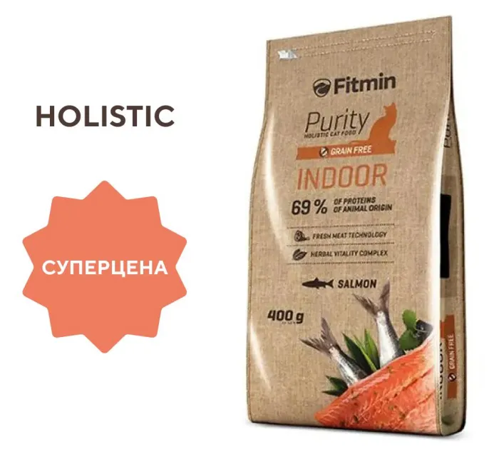 Fitmin Сat Purity Indoor (Лосось), 400 г
