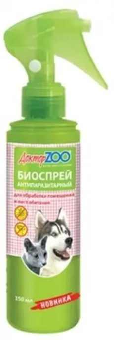 Доктор ZOO БИОспрей антипаразитарный, 150 мл для собак для кошек