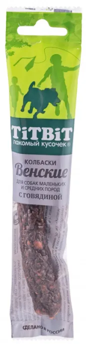 ТИТБИТ Колбаски Венские с говядиной для собак
