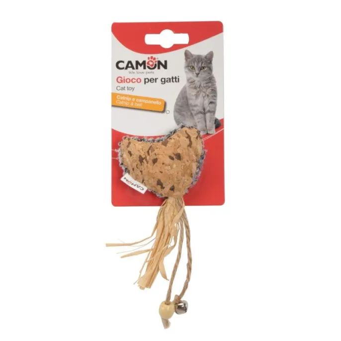 CAMON Сердечко с погремушкой и кошачьей мятой для кошек