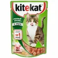 Kitekat с нежным кроликом (кусочки в соусе) для кошек