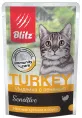 BLITZ Sensitive (Индейка с печенью) для кошек