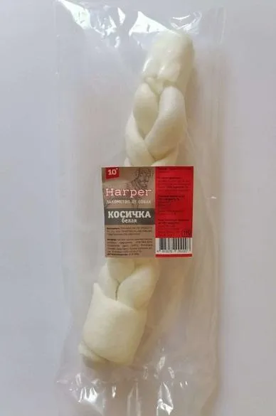 Harper Косичка белая 10" для собак
