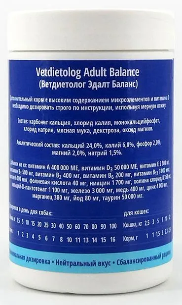 Vetdietolog Adult Balance для собак для кошек