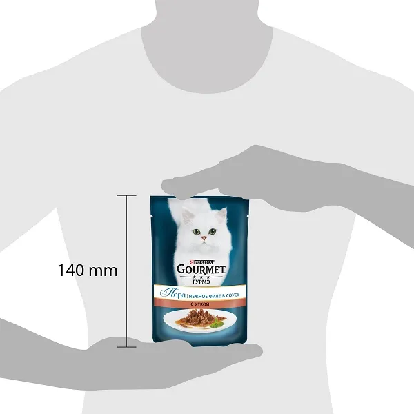 Консервы Gourmet Перл Нежное филе в соусе с уткой для кошек