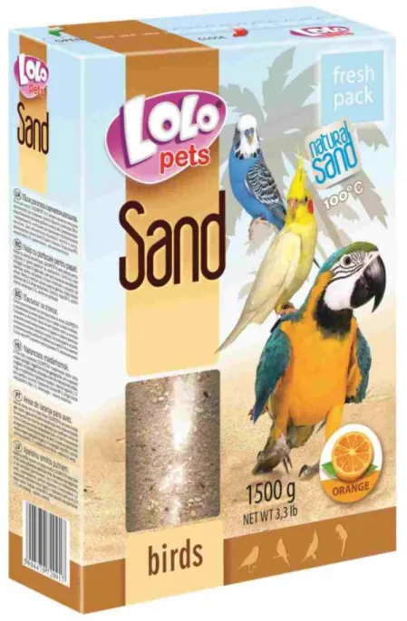 Lolo Pets Песок апельсиновый для птиц, 1,5 кг для птиц