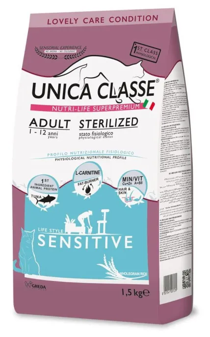 Unica Classe Adult Sterilized Sensitive (Тунец), 300 г