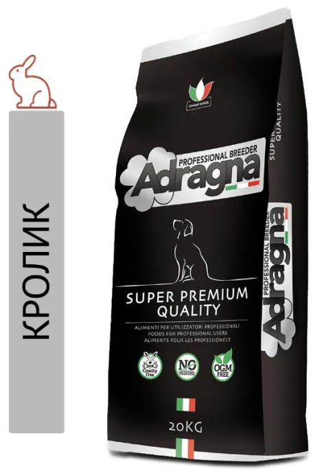 Adragna Breeder Monoprotein Adult Medium (Кролик и цитрусы), 20 кг