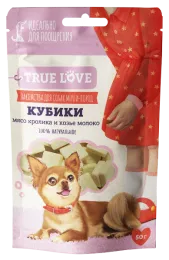 True Love Кубики (мясо кролика и козье молоко), 50 г для собак