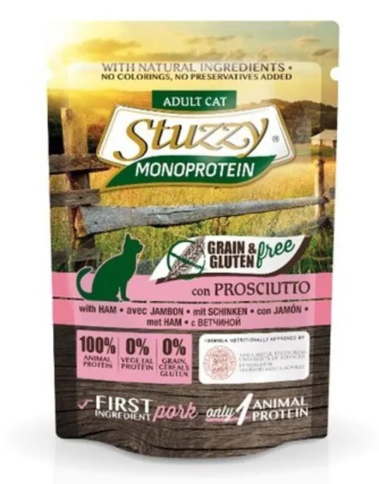 Stuzzy Monoprotein Паучи для кошек (ветчина)