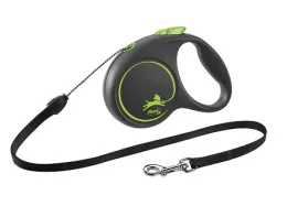 Поводок-рулетка "Flexi" "Black Design" S, трос для собак