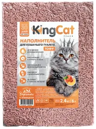 KingCat Наполнитель Тофу Peach для кошек