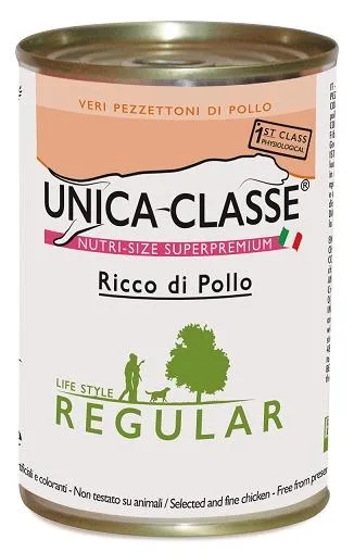 Unica Classe Regular Кусочки с курицей и рисом для собак