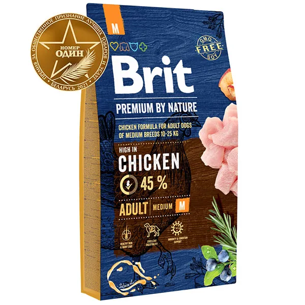 Корм Brit Premium by Nature Adult M для собак