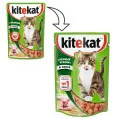 Kitekat с нежным кроликом (кусочки в соусе) для кошек
