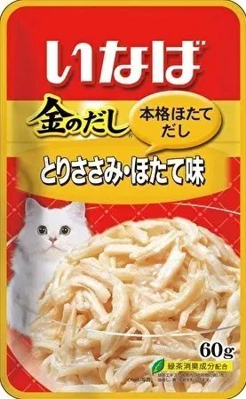 INABA CIAO Kinnodashi Куриное филе со вкусом морского гребешка для кошек